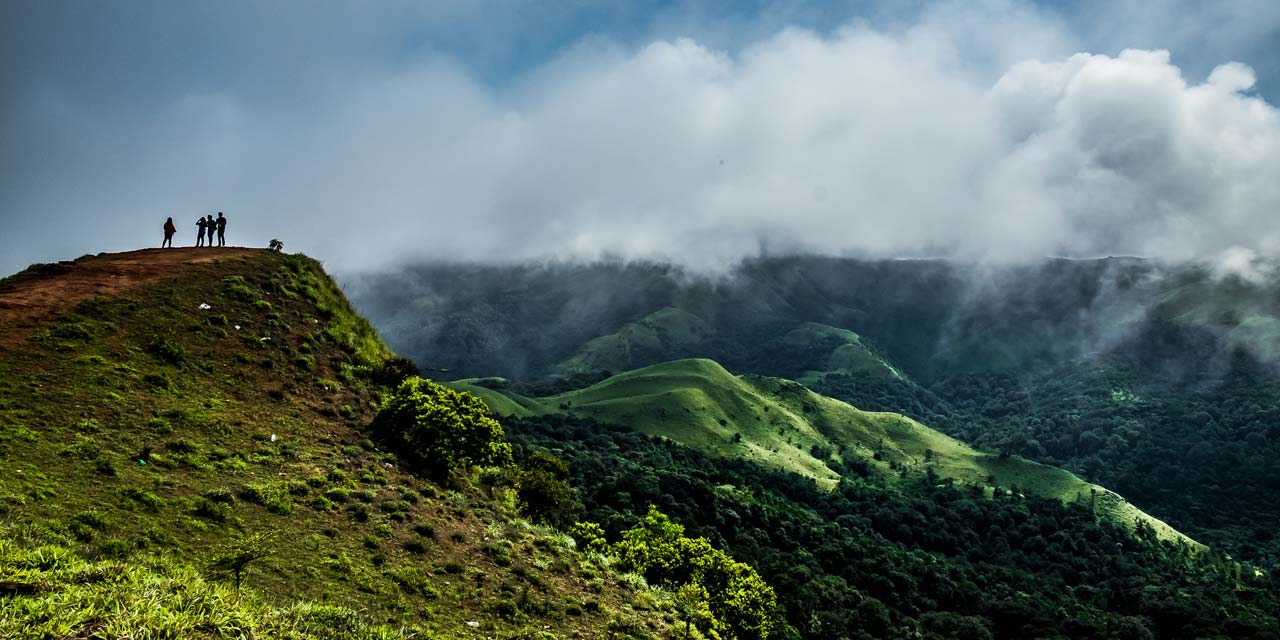 Breathtaking view from Mandalpatti Peak showing Western Ghats mountain ranges