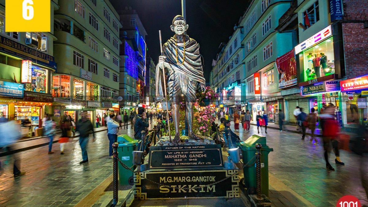 Main promenade view of MG Marg Gangtok