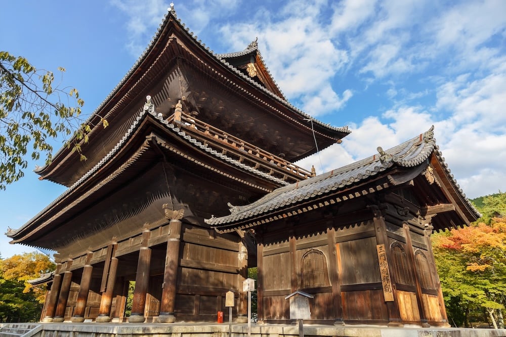 Nanzen-ji Temple gate and traditional architecture in Kyoto