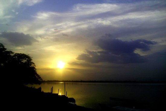 Sunset reflections at Ousteri Lake Puducherry