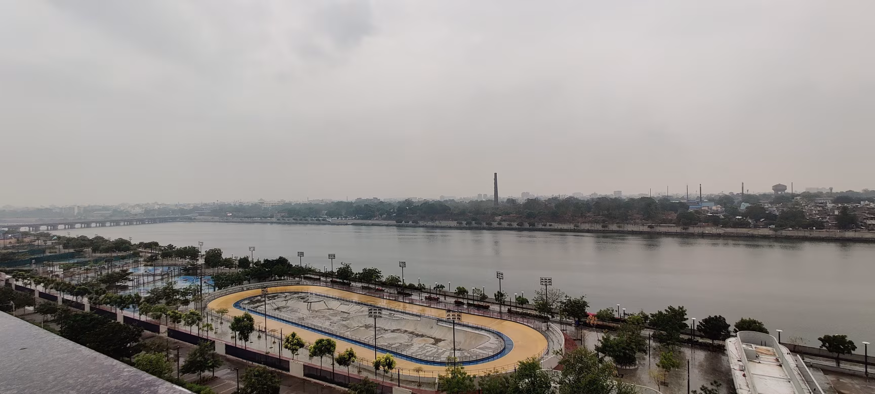 Traffic and local activity around Paldi Char Rasta in Ahmedabad