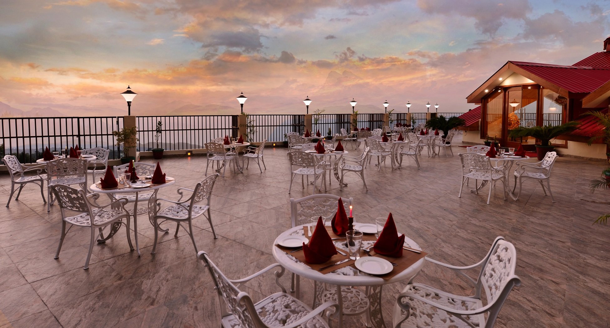 Himachali meal and mountain dining table in Dalhousie