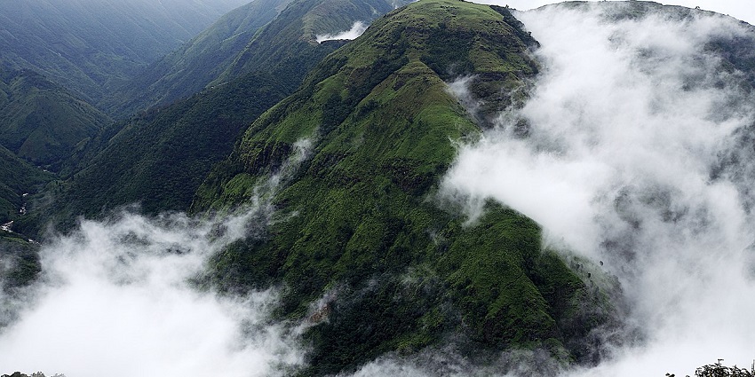 Green mountain landscape in Garo Hills Meghalaya