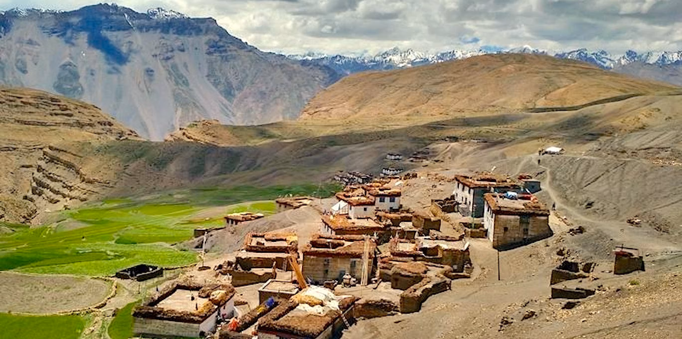 Hikkim village landscape in Spiti Valley