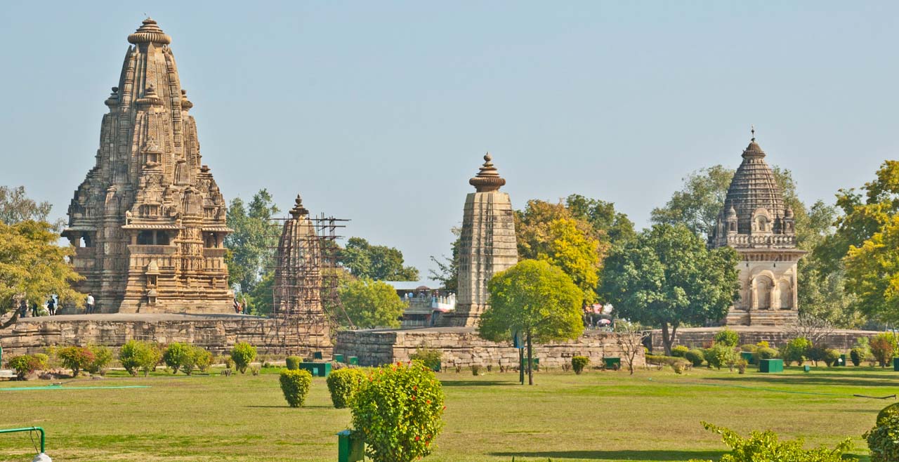 Courtyard view in the eastern temple group of Khajuraho