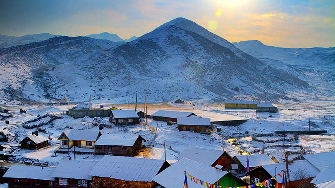 Nathang Valley panorama in East Sikkim