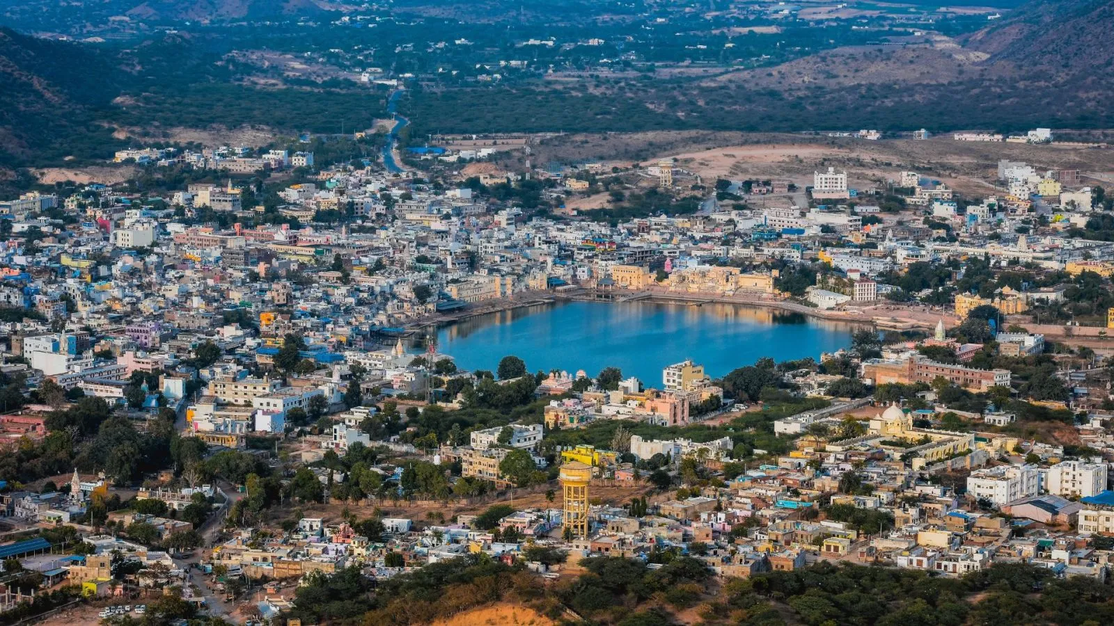 Pushkar Lake with ghats and temples