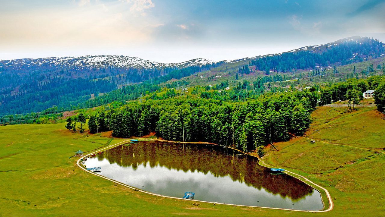 Sanasar meadow and lake region in Jammu Kashmir