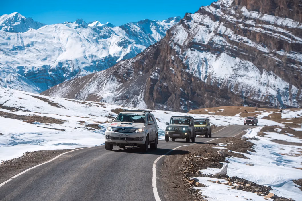 Spiti Valley road winding through mountains