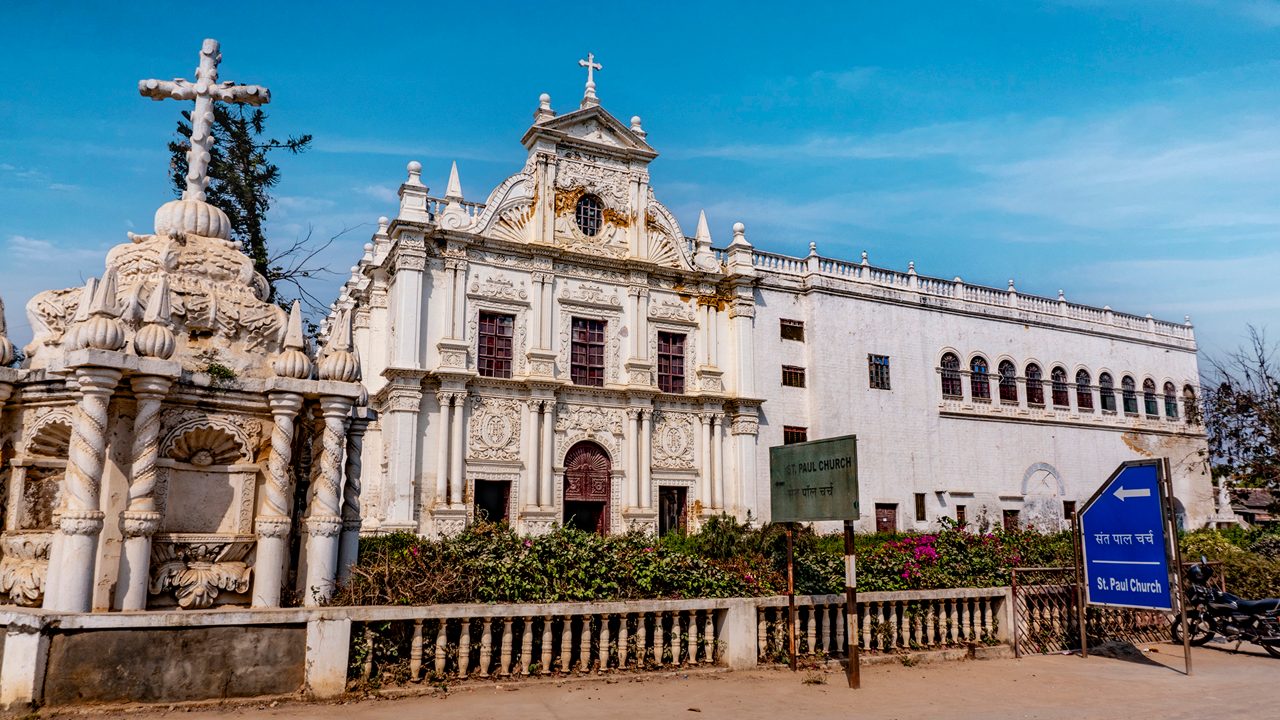 Facade of St Paul Church Diu