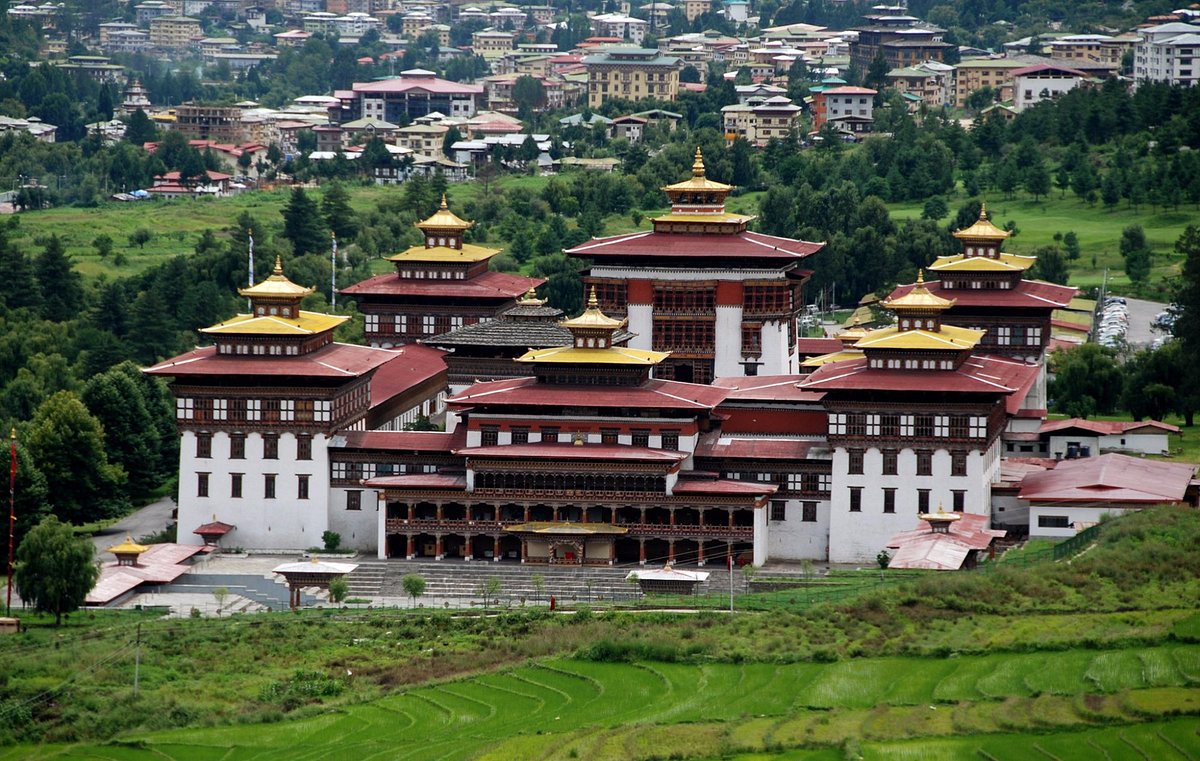 Tashichho Dzong fortress complex in Thimphu Bhutan