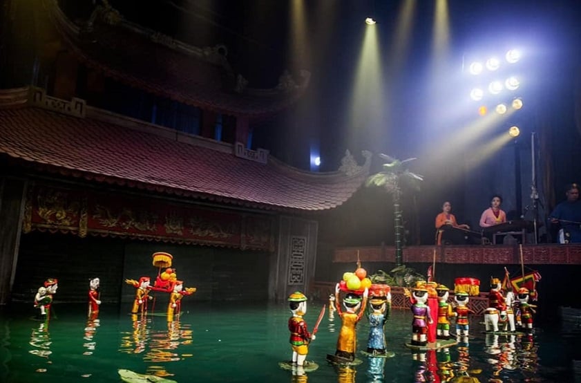 Water puppet stage in Hanoi theater