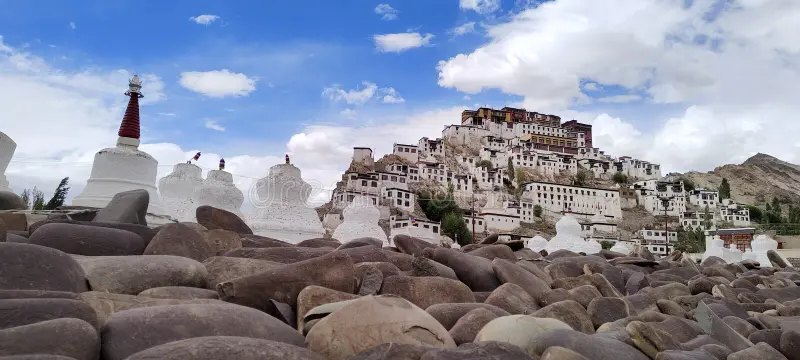 Thiksey Monastery terraced complex in Ladakh overlooking Indus Valley