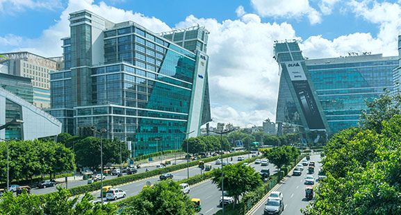 Skyline and activity zones in Gurugram