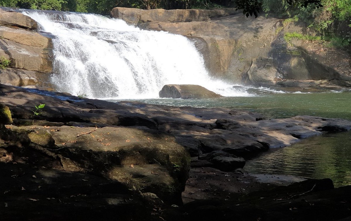 Multi-step Thommankuthu Waterfall in Idukki Kerala