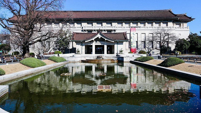 Museum area and walking routes in Ueno Park Tokyo