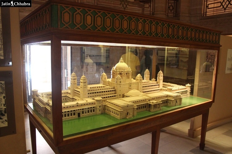 Museum gallery section inside Umaid Bhawan Palace visitor area