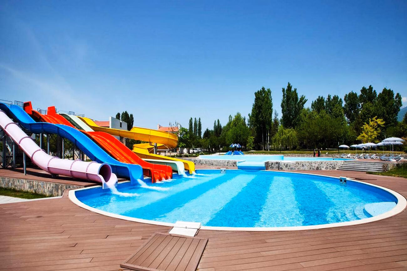 Family slide and splash activity area at Vaibhav Water World