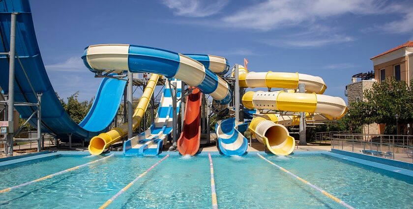 Wave pool and family play zone at Vaibhav Water World