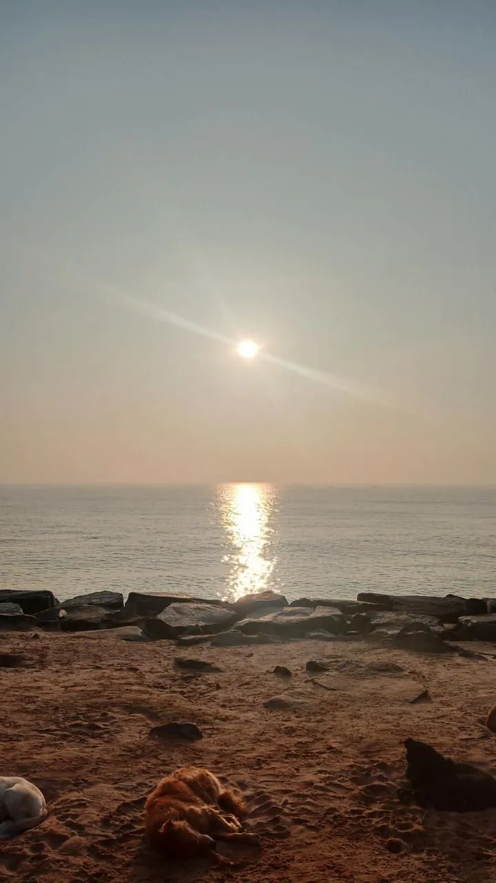 Sunrise view at Veerampattinam Beach Puducherry