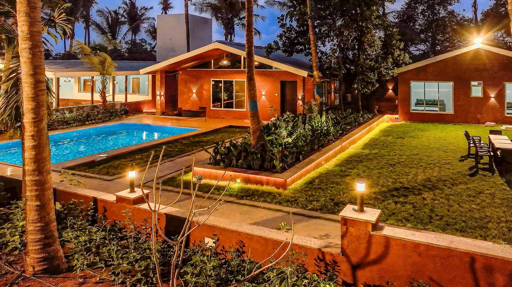 Beachside villa stay in Daman with private outdoor seating