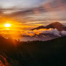 Mount Batur sunrise trek view over caldera and lake