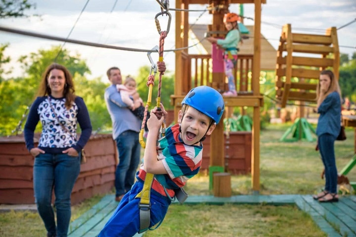 Children playing at Zabeel Park recreational area